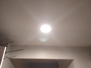 LED on in kitchen